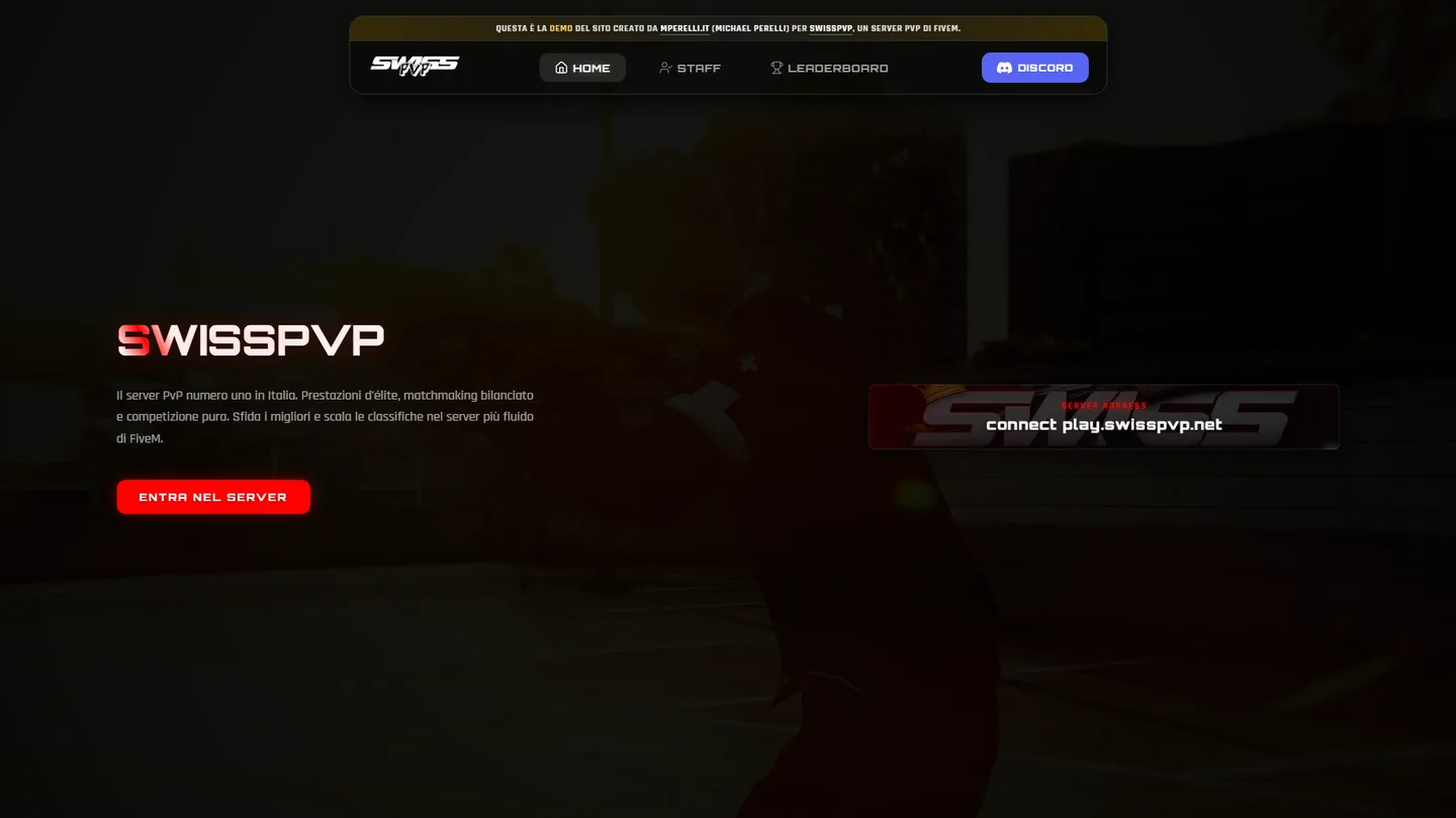 Anteprima progetto SWISSPVP per server FiveM PvP