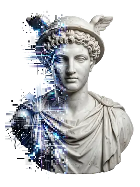 Busto Classico Greco con Scomposizione Digitale